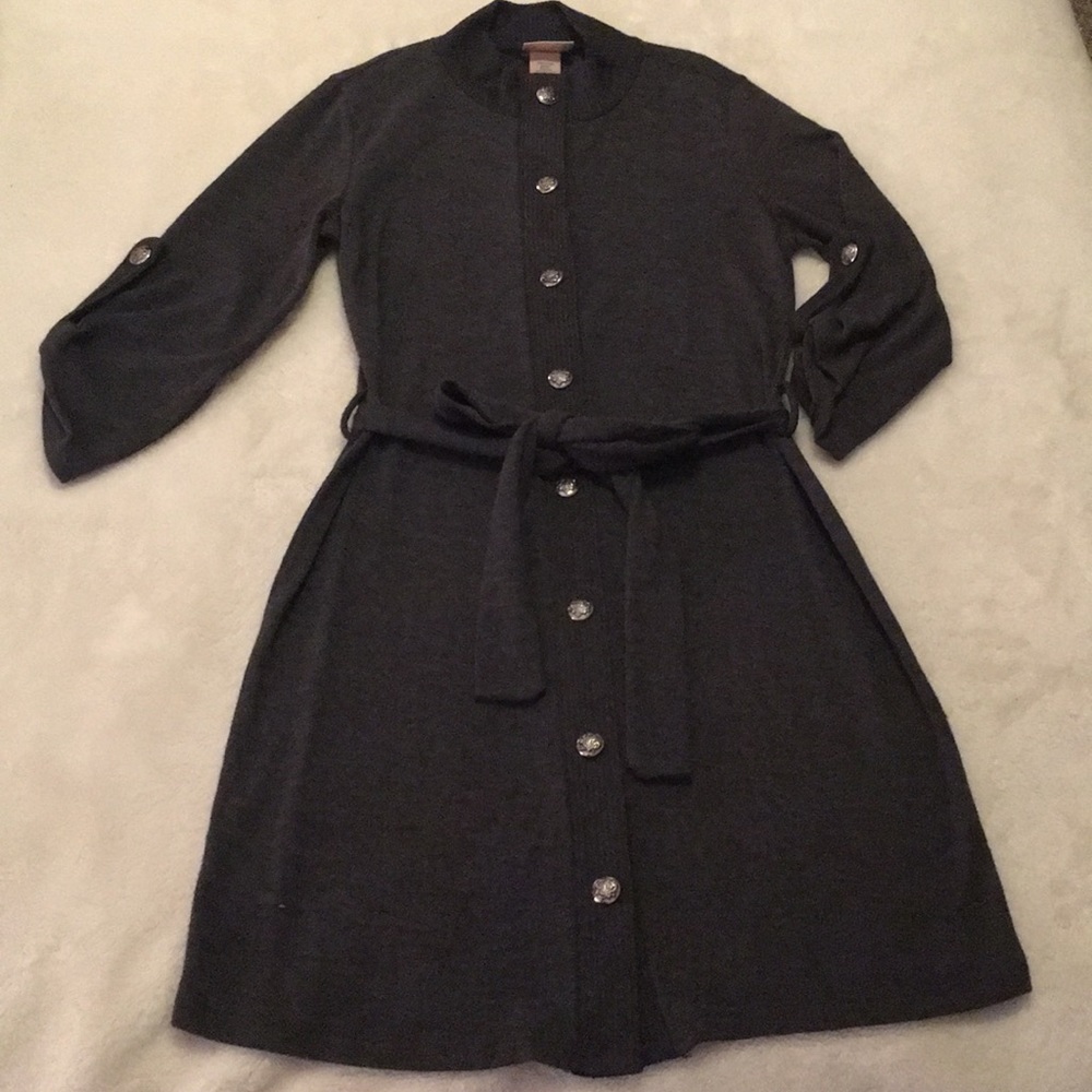 Grey sweater dress